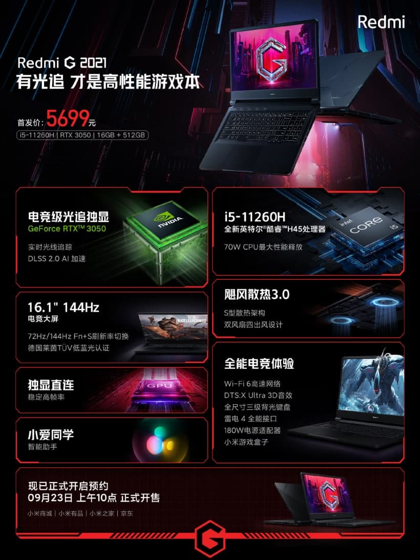 Redmi G 2021 Intel