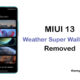 MIUI 13 Weather Super Wallpaper Removed