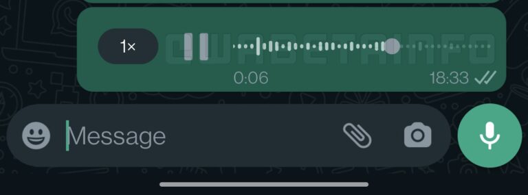 WhatsApp oice waveforms for chat bubbles