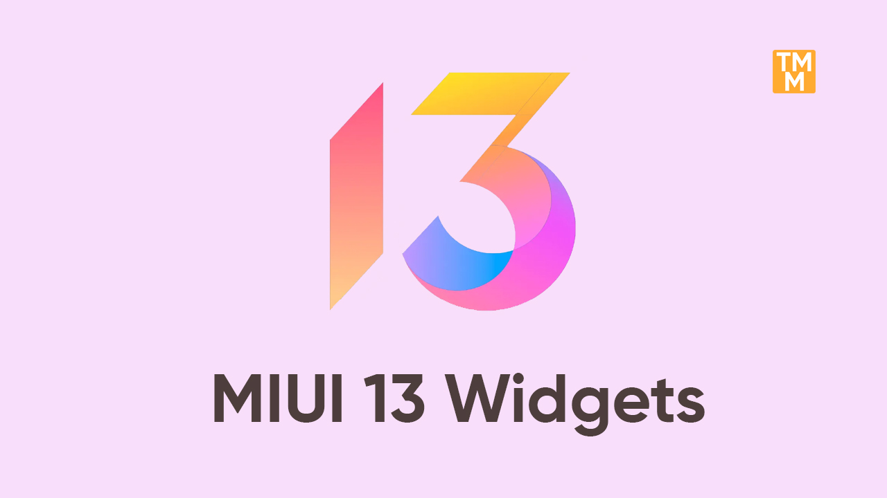 Xiaomi MIUI 13 Widgets list