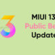 MIUI 13 Public beta Update