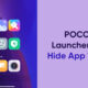 POCo launcher app hide titles