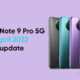 Redmi Note 9 Pro 5G April update