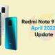 Redmi Note 9 Pro April update