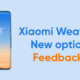 Xiaomi weather Feedback option