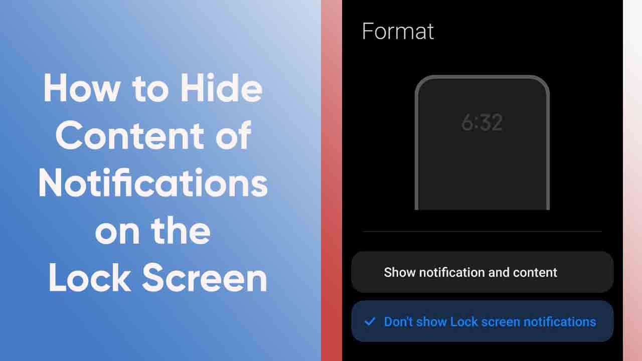 How to Hide Content of Notifications