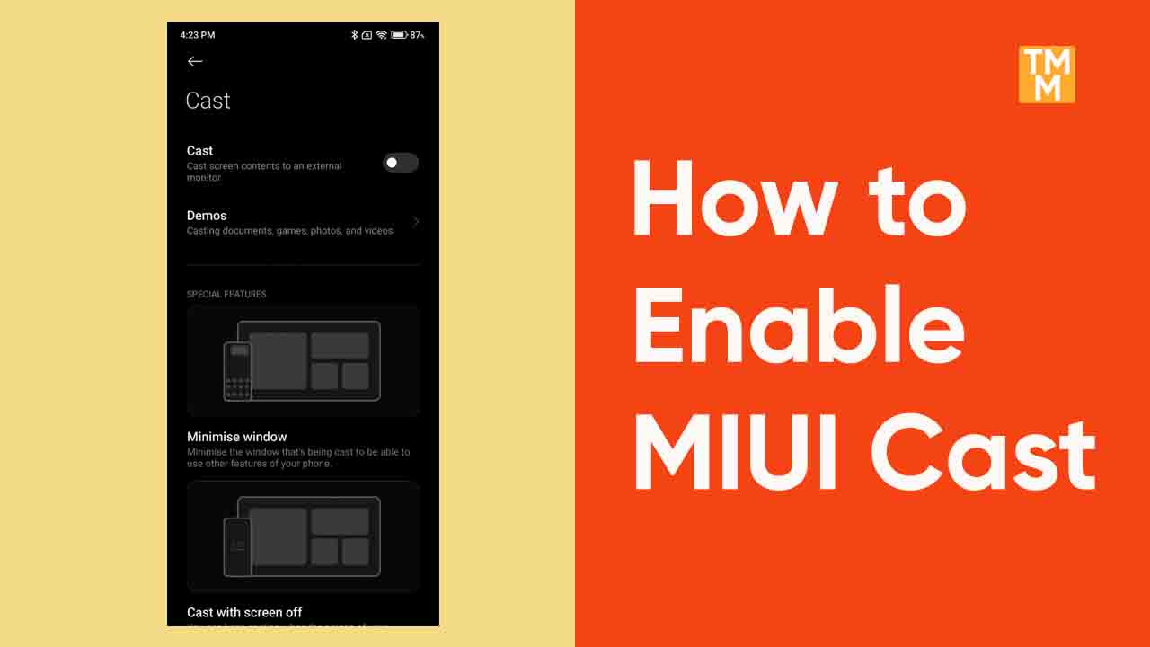 How to enable MIUI Cast