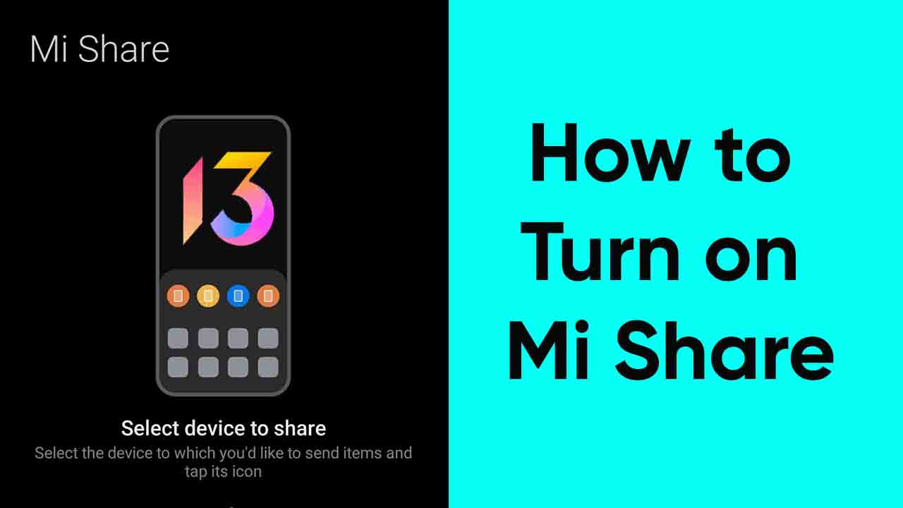 How to turn on Mi Share 1