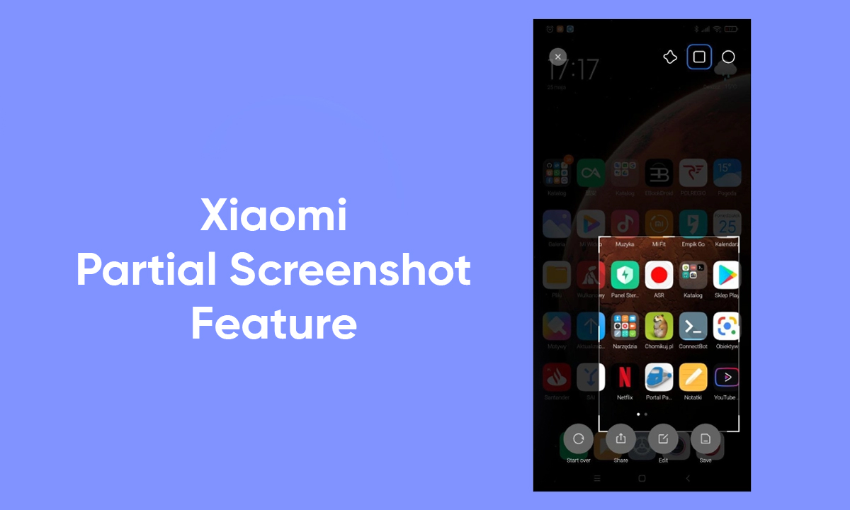Xiaomi Partial Screenshot feature