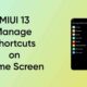 customize shortcuts Homw screen