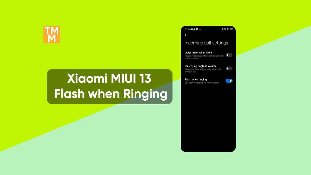 Xiaomi Flash when ringing