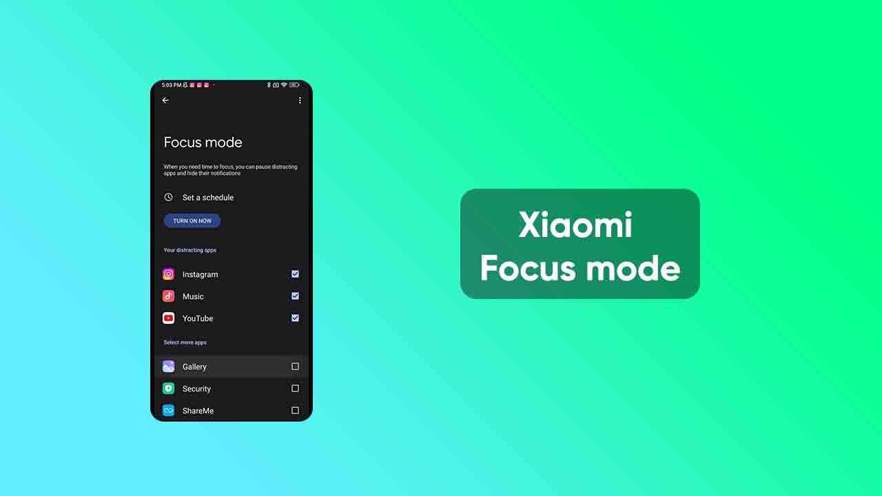 Focus mode Xiaomi