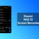 Xiaomi MIUI 13 Screen Recorder