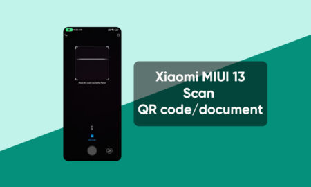 Xiaomi MIUI 13 scan QR code or document
