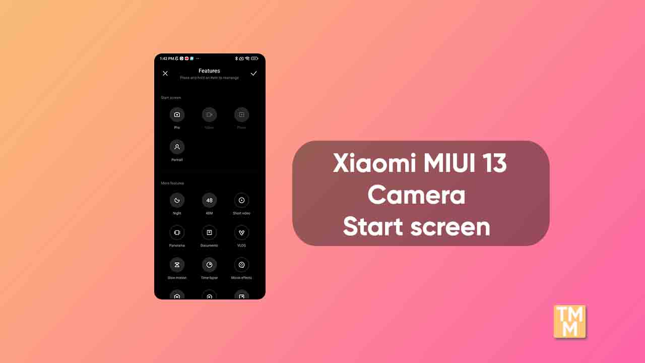 Xiaomi MIUI 13 start screen