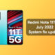 Xiaomi Redmi Note 11T July 2022 system fix