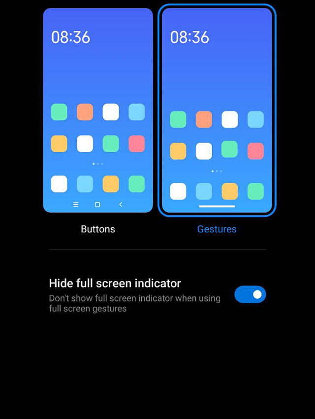 MIUI 13 Tips: Hide Full Screen Indicator