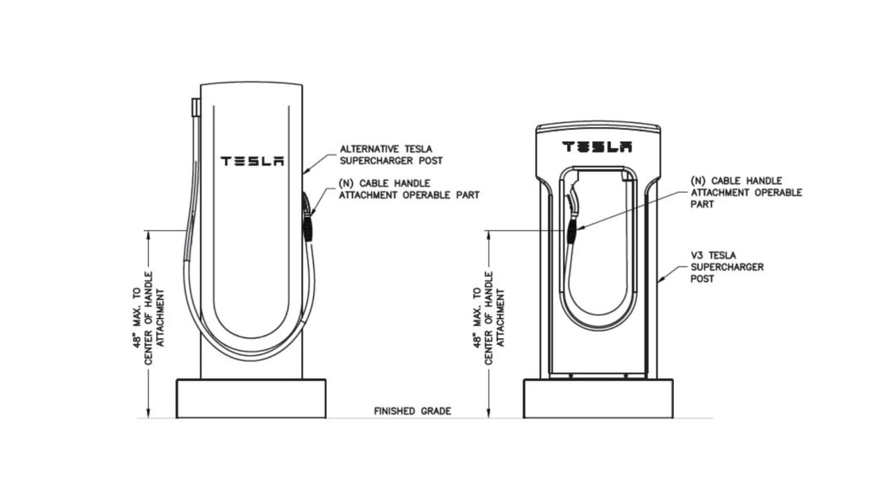 Tesla V4 supercharger station
